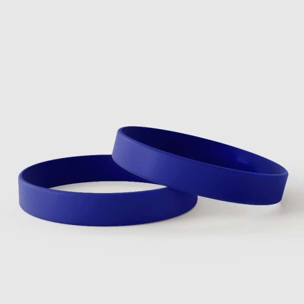 Plain Dark Blue - Plain Silicone Wristbands