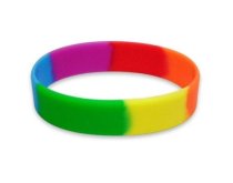 Plain Rainbow Silicone Wristbands in Ireland