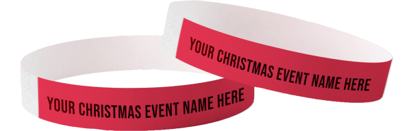 Christmas Tyvek Wristbands available in Ireland