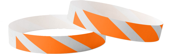 Plain Tyvek Stripey Orange