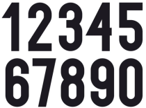 Plain Vinyl - Tabbed - Glossy - Numbers