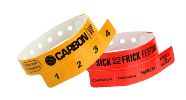 Tabbed Vinyl Wristbands in Ireland