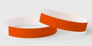 Tyvek Neon Orange Wristbands