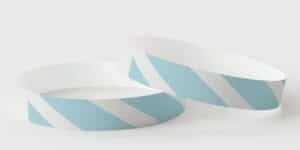 Tyvek Stripey Blue Wristbands
