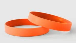 Plain Orange Silicone Wristbands