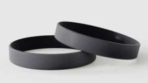 Plain Black Silicone wristbands