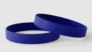 Plain Blue Silicone Wristbands