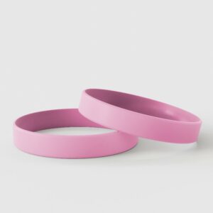 Plain Pink Silicone wristbands