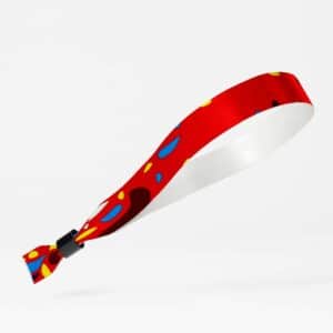 Fabric Wristbands Red Shapes